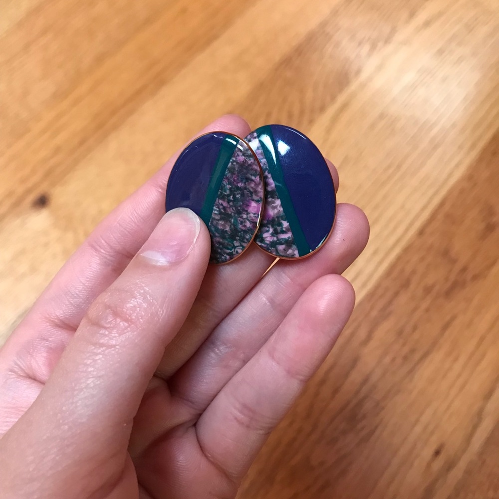 Oval Tile Earrings
